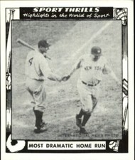 1948 Swell Thrills Reprint Card #12 Most Dramatic Homer: Babe Ruth Called Shot