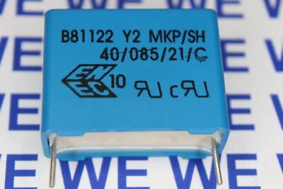 10Stück 0,1µF 250V~ EPCOS Y2 MKP Kondensator RM22,5 0,1uF 250VAC - Bild 1 von 2