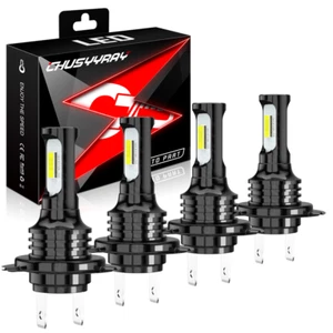 Combo H7 +H7 LED Headlight Bulb Kit High Low Beam Super Bright 6000K Xenon White - Picture 1 of 9