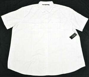 Sean John Button Down Shirt Men 2-Pocket Taped Twill Woven White Streetwear Q588