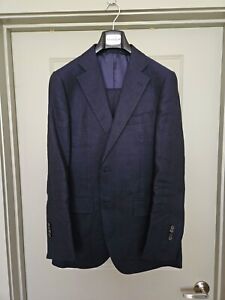 Suitsupply 40L US Linen Navy Blue Suit Slacks Lightweight Summer