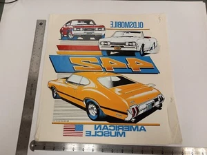 Vintage (Original Bootleg Iron -On / Heat Transfer) - Oldsmobile 442 Muscle CAR - Picture 1 of 1