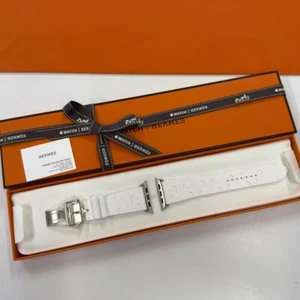 Hermes Apple Watch Kilim Sport Band Biały de France 46mm 45mm 44mm z pudełkiem Japonia - Zdjęcie 1 z 8