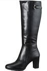 Geox Womens Raphal Mid C Black Leather Boots size 6 Brand New Boxed