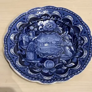 Antique Staffordshire Clews Warranted America and Independence Plate 15 States - Picture 1 of 6