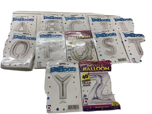 Silver Foil Letter Balloon Bundle (Betallic) (15 Letters Included) - Picture 1 of 1