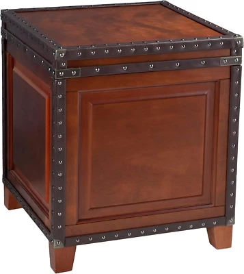 Mesa auxiliar de maletero Amherst con almacenamiento, marrón Foto 1 de 4