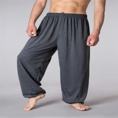Pantalones holgados de tai chi para hombres y mujeres Pantalones de artes marciales Kung Fu Yoga Fitness Danza Foto 1 de 4