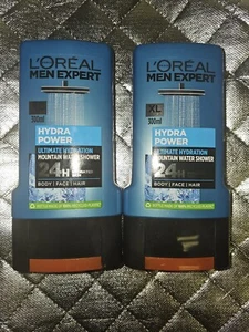 L'Oreal Uomo Expert Hydra Power Ultimate Doccia Corpo Capelli Viso Lavaggio Lotto di 2 - Foto 1 di 1