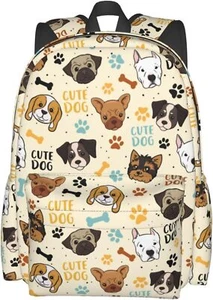 Cute dog 2 Backpack for Women 16.9 inch Travel Casual One Size, Color-33 - Picture 1 of 9