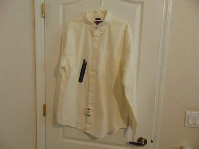 NWT's Men's Chaps Easy Care Ivory Dress Shirt-L/G Foto 1 de 3