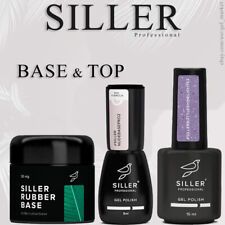 SILLER Gel Nails BASE / TOP Rubber, Cover, Color, Fiber, Shine, Holografic, Opal