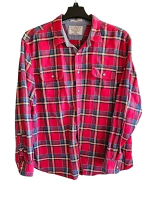 Nautica True Craftsmanship Red Blue Plaid Flannel Long Sleeves Shirt Size XXL - Image 1 of 4
