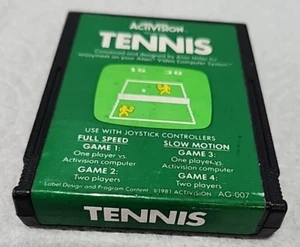 Tennis (Atari 2600, 1981) Activision Cartridge Cleaned Tested, Clean Label - Picture 1 of 3