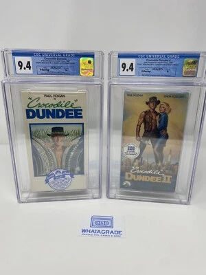 Crocodile Dundee & Crocodile Dundee II 💎 Promo Stickers 💎 CGC graded 9.4 Each - Image 1 of 4