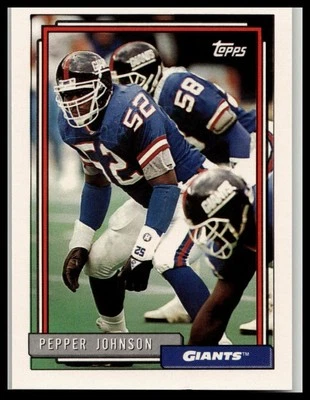 1992 Topps #127 Pepper Johnson - Image 1 of 2