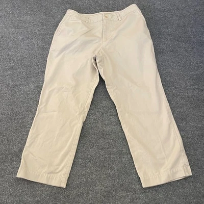 Lauren Ralph Lauren Petite Tan Chinos Pants Women's Size 8-10 Flat Front Casual - Image 1 of 4