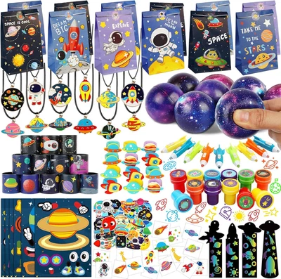 Space Party Favors, 230PCS Space Themed Birthday Party Decorations, Outer Space  - Image 1 of 4