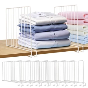 8 Pack Shelf Dividers for Closet Organization Metal Closet Shelf Divider Set ... - Picture 1 of 7