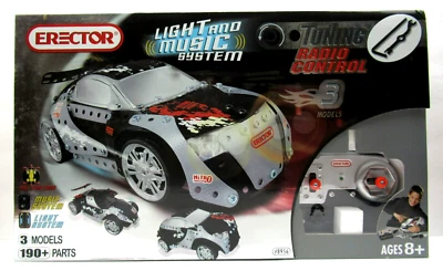 Meccano Erector Set #8956 ~ 3 in 1 Tuning Radio Control Car ~ Lights & Sound - Image 1 of 3
