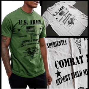 T-shirt da combattimento medico militare supporto medico veterani maglietta giorno cotone - Foto 1 di 1
