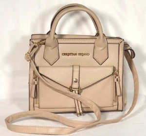 Christian Siriano BEIGE Double-Handle Purse with Removable Crossbody Strap - Picture 1 of 15