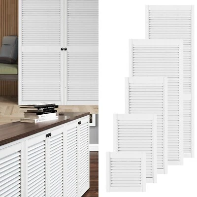 Lamellentür offene Lamellen weiß Möbeltür Schranktür Kieferholz Einbauschrank - Bild 1 von 4