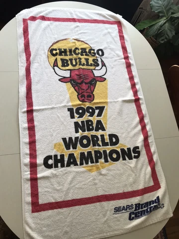 Vintage 1997 Chicago Bulls Championship Beach Towel Cover