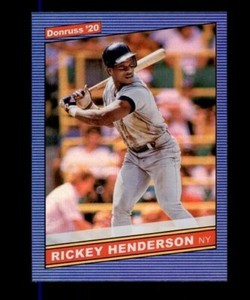 2020 Donruss Holo Blue #219 Rickey Henderson RETRO (ref 101312)