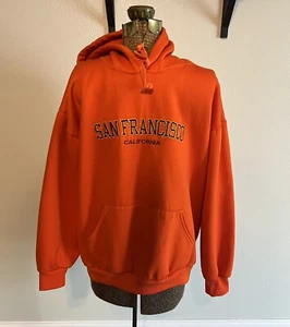 Sudadera con Capucha Bordada San Francisco Destino Hecha en EE. UU. Naranja L/XL - Imagen 1 de 6