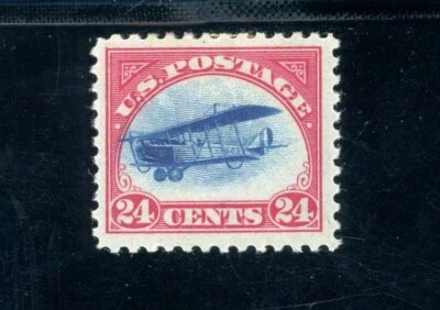 USAstamps Unused FVF US 1918 Airmail Jenny Fast Plane Scott C3 Var OG MHR - Image 1 of 2