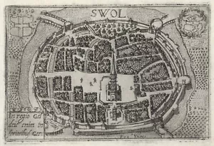 Map "Zwolle" (Netherlands) Valegio-Rascicotti, c.1598 - Picture 1 of 2