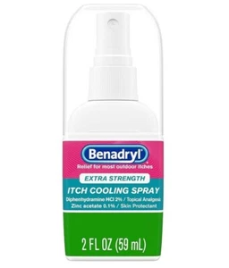 Benadryl Extra Strength Anti-Itch Cooling Spray, Diphenhydramine HCI Topical Ana - Picture 1 of 7
