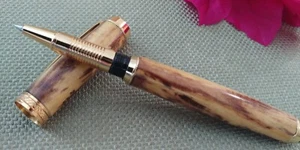 Handgefertigter maßgefertigter Kugelschreiber aus gesalzenem Ahorn - Bild 1 von 10