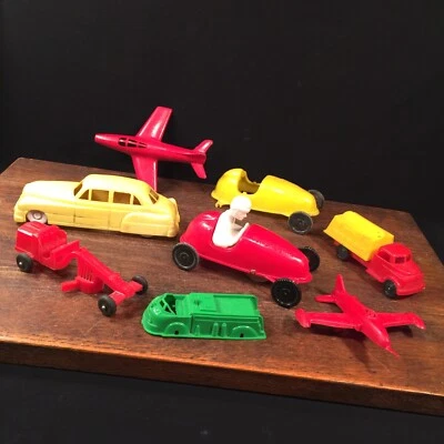 Vtg Toy Lot USA Plastic Car Ideatoy Banner Pyro Plastics Super Sonic Wannatoys - Image 1 of 4
