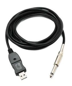 3 Meter USB Guitar Cable Jack Plug USB to Audio 1/4 6.3mm Male - Picture 1 of 4