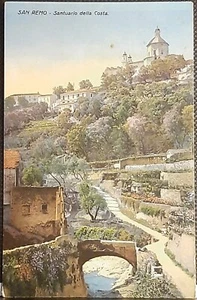 (ITA-804) ITALIA Vintage Postal SAN REMO Santuario Madonna Della Costa - Imagen 1 de 2
