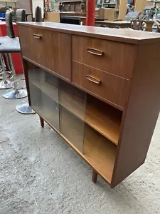 1960's/ 1970's Danish Teak Sideboard/ Bookcase With Fold Out Desk By Avalon - Picture 1 of 7