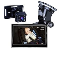 Cuplu 1080P Baby Car mirror Camera, Night Vision Baby Car Seat Mirror, 5 HD'' Ni