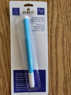 Pluma de transferencia de bordado DMC azul U1539 tinta soluble en agua NUEVO Foto 1 de 3
