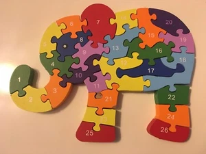 Monique Children Wooden Elephant Puzzle - Picture 1 of 1