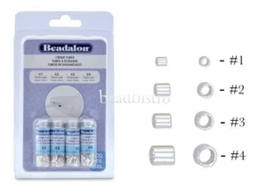 Tubos de crimpado Beadalon, variedad plateada, tamaños #1, #2, #3, #4, (600 piezas) - Imagen 1 de 5
