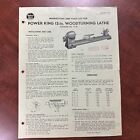Instructions de tour vintage 1947 Power King 12 pouces n° 7121