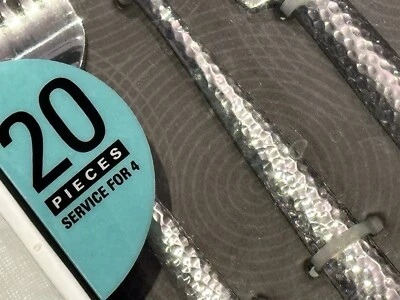 NOVO SERVIÇO PARA 4 UTENSÍLIOS DE JANTAR 20 PEÇAS TOALHA VIVA AÇO INOXIDÁVEL FORJADO - Imagem 1 de 4