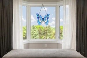 Panel de ventana Suncatcher estilo Tiffany mariposa vitral UNO DE ESTE PRECIO - Imagen 1 de 5