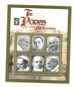 Antigua - 2000 The Popes Of The Millennium - Sheet of Six Stamps - MNH