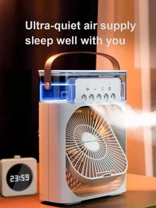 Portable 3 in 1 Fan Air Conditioner Household Small Air Cooler LED Night Lights - Picture 1 of 23
