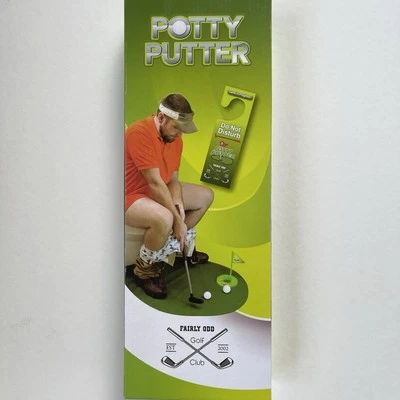 Toilet Golf Game Potty Putter Funny Gift for Men White Elephant Gag Gift for Dad - Image 1 of 4