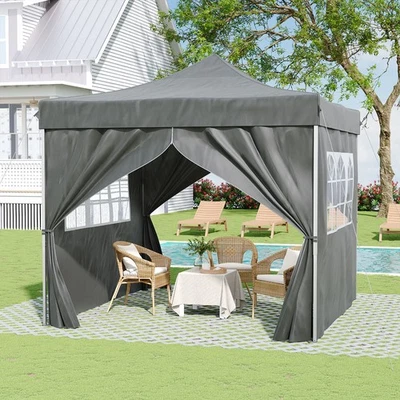 3x3m Pop-Up Heavy Duty Gazebo Marquee Waterproof Garden Awning Party Tent Canopy - Image 1 of 4