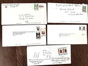 EGYPT early 1990s 5 Beautiful Commercial Covers to USA - Picture 1 of 2